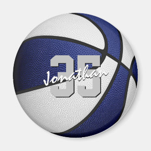 Aimant équipe de basket-ball bleu blanc faveurs