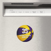 Aimant équipe de basket-ball de l'école d'or violet coule (In Situ (Lave-vaisselle))