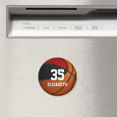 Aimant équipe de basket-ball noir rouge esprit cadeaux no (In Situ (Lave-vaisselle))