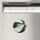 Aimant équipe de basketball blanc vert couleurs personnal (In Situ (Lave-vaisselle))