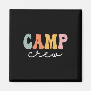 Aimant Équipe de camp rétro funky vintage joyeux premier