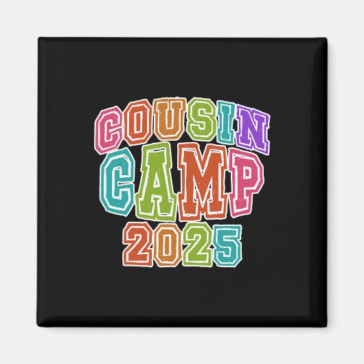 Aimant Équipe de camping des cousins 2025 Printemps Break (Devant)
