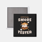 Aimant Équipe de camping Marshmallows testeur officiel de (Recto/Verso)