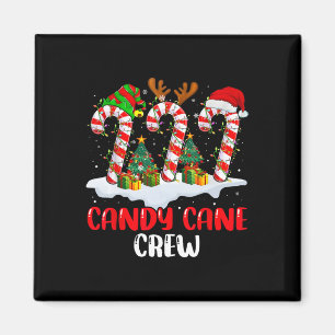 Aimant Équipe de canne en bonbons Noël drôle famille appa