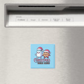 Aimant Équipe de collations de Noël Lait et Biscuit  (In Situ (Lave-vaisselle))