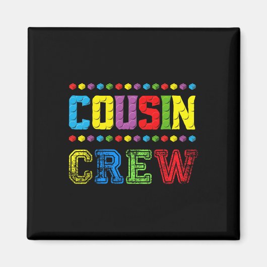 Aimant Équipe de cousins Blocs de construction Maître Con (Devant)