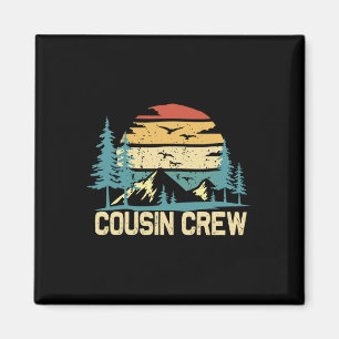 Aimant Équipe de cousins campeurs amis vacances d'été en