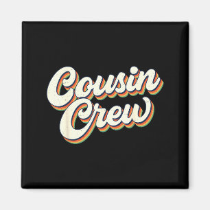 Aimant Équipe de cousins rétro vintage famille appariée d