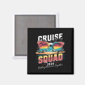 Aimant Équipe de croisière 2024 Famille de jumelage de va (Recto/Verso)