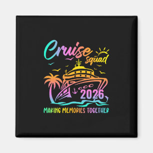 Aimant Équipe de croisière 2026 Vacances entre amis et fa