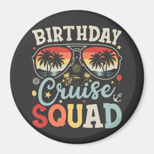 Aimant Équipe de croisière d'anniversaire Groupe familial