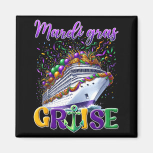 Aimant Équipe de croisière rétro Mardi Gras Design