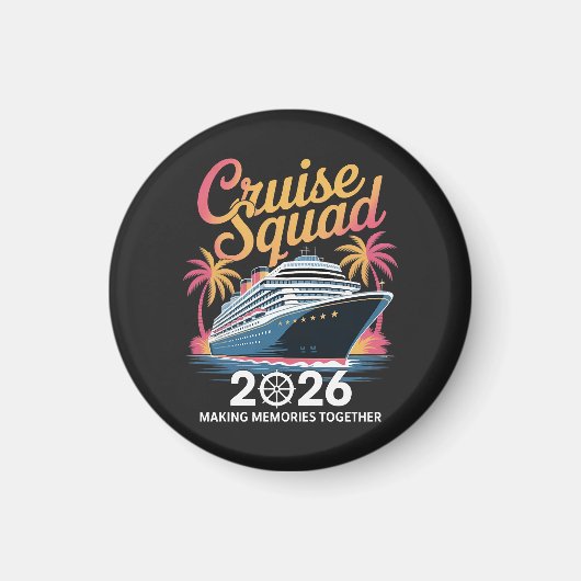 Aimant Équipe de croisière Vacances d'été 2026 (Devant)