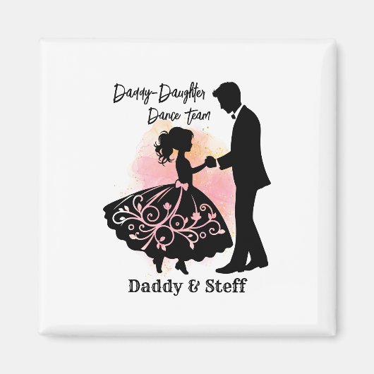 Aimant Équipe de danse papa-fille (Devant)