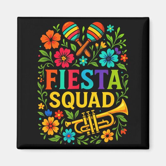 Aimant Équipe de fête - Soirée Cinco De Mayo à la mexicai (Devant)
