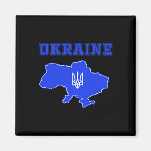 Aimant Équipe de football d'Ukraine Maillot Ukr Carte et 