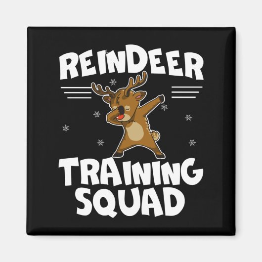 Aimant Équipe de formation de renne Équipe de cerfs Noël (Devant)
