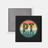 Aimant Équipe de kinésithérapie rétro Pt Squad (Recto/Verso)