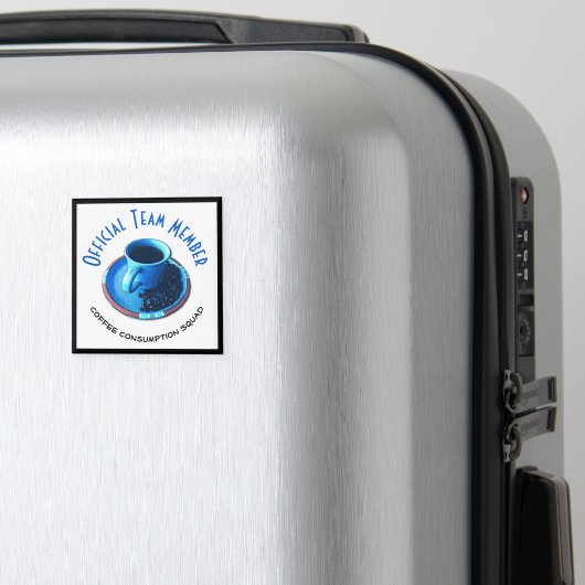 Aimant Équipe de la consommation de café | Coupe bleue et (In Situ (Bagages))