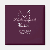 Équipe de la mariée ajoutez le nom monogramme demo