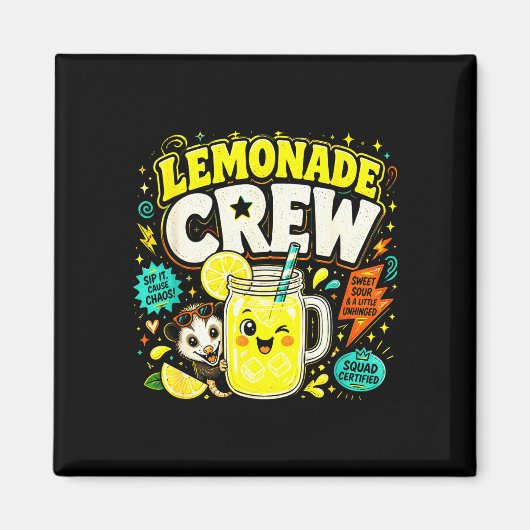 Aimant Équipe de limonade drôles enfants mignons stand de (Devant)