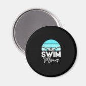 Aimant Équipe de natation maman Mor école natation Rencon (Recto/Verso)