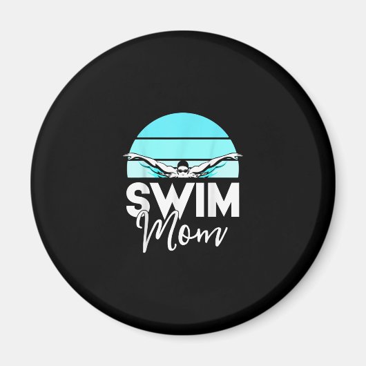 Aimant Équipe de natation maman Mor école natation Rencon (Devant)