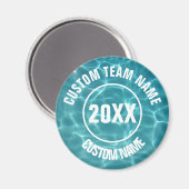 Aimant Équipe de natation personnalisée (Recto/Verso)