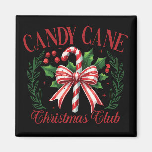 Aimant Équipe de Noël du club Candy Cane correspondant à