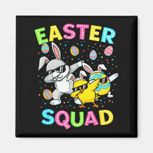 Aimant Équipe de Pâques lapin œuf poussin dab équipage as