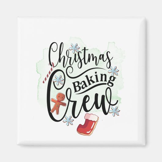 Aimant Équipe de pâtisserie de Noël (Devant)