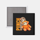 Aimant Équipe de poing - bébé singe poing (Recto/Verso)