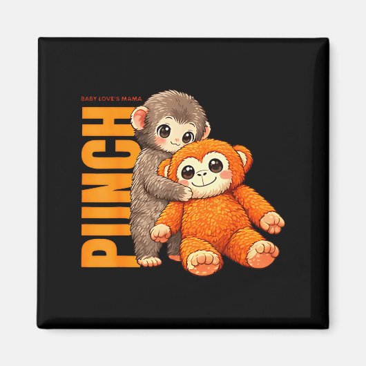 Aimant Équipe de poing - bébé singe poing (Devant)
