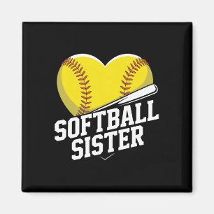 Aimant Équipe de pom-pom girls sœur de softball pour fill