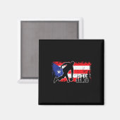 Aimant Équipe de Porto Rico Flag Bowling League entraîneu (Recto/Verso)