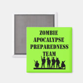 Aimant Équipe de préparation à l'apocalypse Zombie (Recto/Verso)