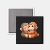 Aimant Équipe de punch de singe bébé Punch de mignon sing (Recto/Verso)