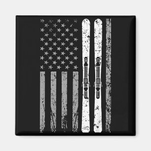 Aimant Équipe de ski alpin 4 juillet drapeau américain US