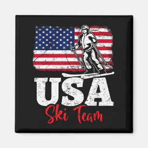 Aimant Équipe de ski Usa amérique ski sports d'hiver ski