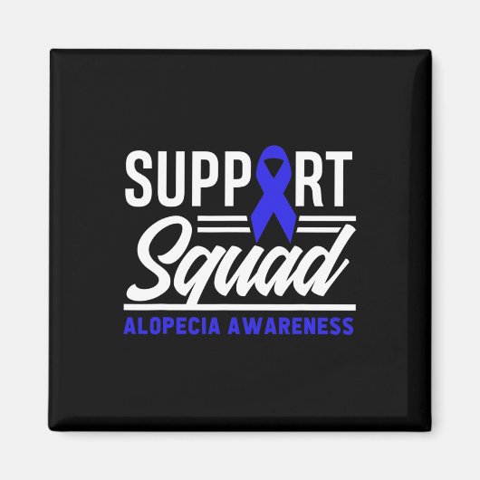 Aimant Équipe de soutien aux guerriers d'Alopecia Sensibi (Devant)