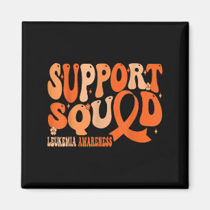 Aimant Équipe de soutien Orange Ruban Leucémie Cancer du