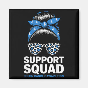 Aimant Équipe de soutien Ruban Colon Cancer Awareness Mes
