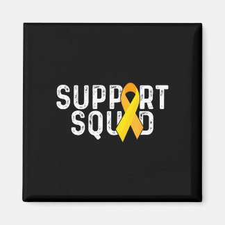 Aimant Équipe de soutien _ ruban jaune _ cancer infantile