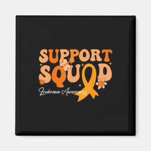 Aimant Équipe de soutien Ruban orange Leucémie Cancer du