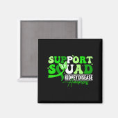 Aimant Équipe de soutien ruban papillon vert chronique (Recto/Verso)