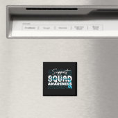 Aimant Équipe de soutien Ruban sarcelle Sensibilisation a (In Situ (Lave-vaisselle))