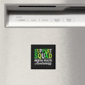 Aimant Équipe de soutien Ruban vert de sensibilisation à (In Situ (Lave-vaisselle))