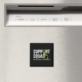 Aimant Équipe de soutien Ruban vert de sensibilisation à (In Situ (Lave-vaisselle))