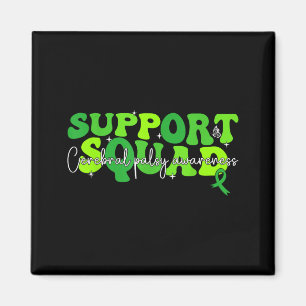 Aimant Équipe de soutien Ruban vert Infirmité motrice cér