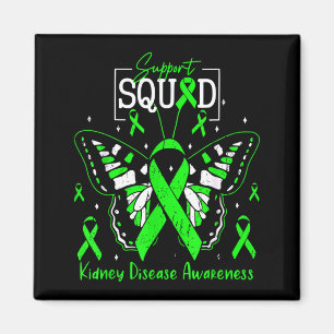 Aimant Équipe de soutien Ruban Vert Papillon PKD Rein